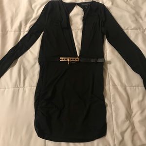 Plunge mini dress